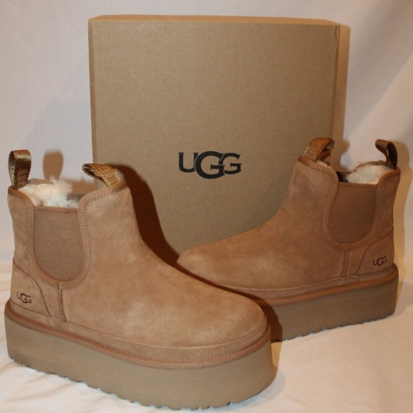 UGG Shoes - UGG Tan Suede Platform Boots